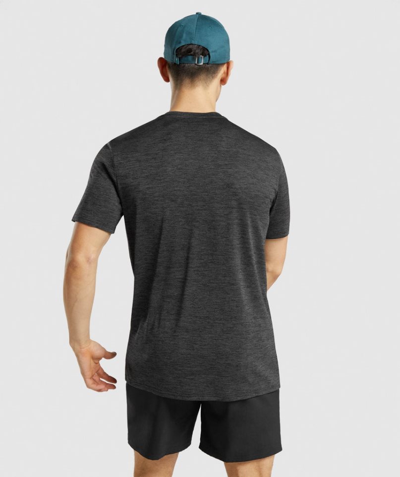 Koszulki Gymshark Arrival Marl Męskie Czarne | PL 158FBX